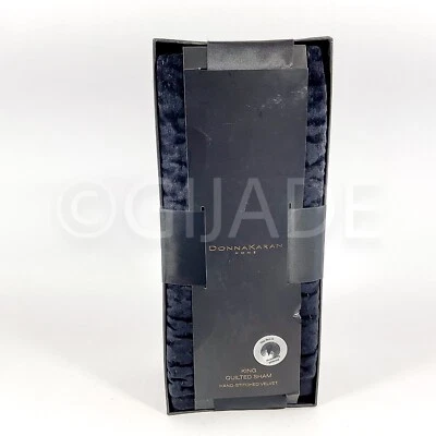 Edredón Donna Karan Terciopelo King Sham Cosido a Mano Rey Negro Nuevo Foto 1 de 4