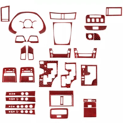 28Pcs Red Carbon Fiber Kits Whole Interior Trim Sticker For Lexus GS 2006-2011 - Image 1 of 4