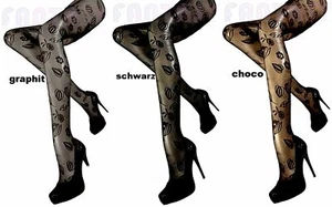 Herbst Feinstrumpfhose mit Blätter TOP Fantasy-Kollektion 2 FARBEN GR S-M NEU - Bild 1 von 1