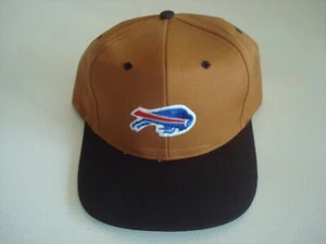 BUFFALO BILLS BROWN/BLACK 90S BEACH GOLF SNAPBACK HAT CAP VINTAGE S3 - Picture 1 of 5