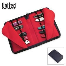 ????Folding Pocket Knife Storage Carrying Collection Display Case Holds 16 Knives