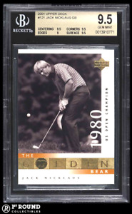 Jack Nicklaus BGS 9.5: 2001 Upper Deck Golf Golden Bear 1980 US Open POP 3