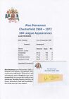 ALAN STEVENSON CHESTERFIELD 1969-1972 ORIGINAL HAND SIGNED CUTTING/CARD