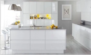 High Gloss handleless, modern kitchen in multiple colours by Burbidge - Picture 1 of 3