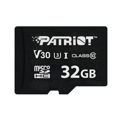 Patriot VX 32GB V30 C10 U3 4K UHD Micro SD Flash Card Dashcam/Home Surveillance - Image 1 of 4