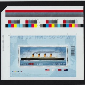 bq. TITANIC = UL Block Pos.1 aus ungeschnittenem Bogen Kanada 2012 #2535ii postfrisch+ - Bild 1 von 2