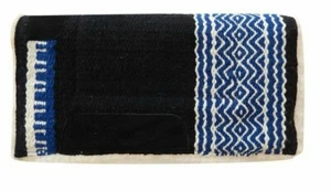 Showman PONY or MINI Wool Top Fleece Bottom 24" x 24" Saddle Pad BLUE - Picture 1 of 3