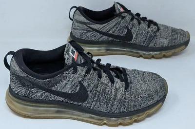 Nike Flyknit Max Gray Black Size 9 Mens 620469-105 Running Sneakers NO INSERTS - Image 1 of 4