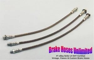 STAINLESS BRAKE HOSE SET American Motors Marlin 1967, 8cyl - Drum - Picture 1 of 1