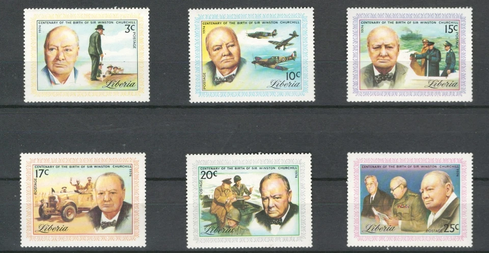 LOTE CONJUNTO LIBERIA COLONIAS BRITÁNICAS PRESIDENTE W. CHURCHILL MNH (BRCL 301) Foto 1 de 1