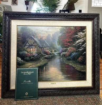 Thomas Kinkade тихий вечер S/N холст 24 «x 36» 2870/3950 подписанный сертификат - Изображение 1 из 4