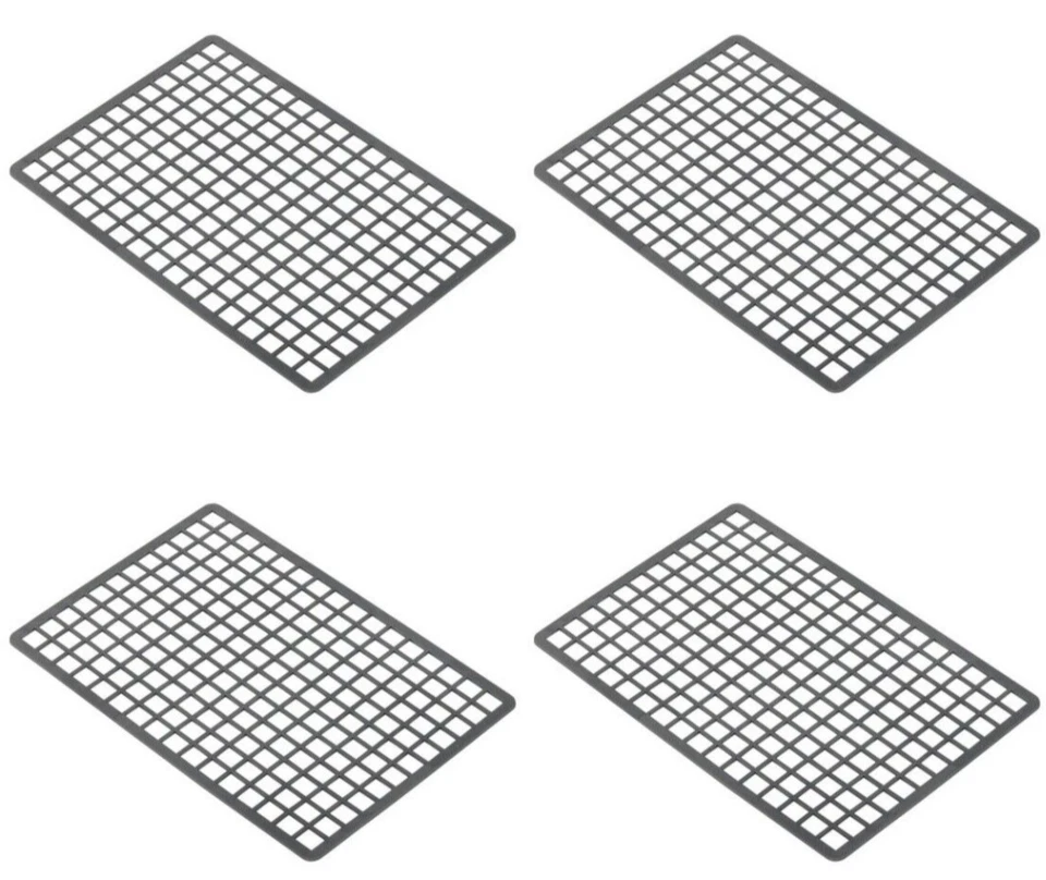 4x Alfombrilla protectora de drenaje para fregadero de cocina de plástico Addis limpia - plateada Foto 1 de 1