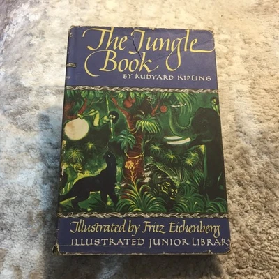 The Jungle Book Rudyard Kipling 1979 Fritz Eichenberg Illustrated Junior Library - Image 1 of 4