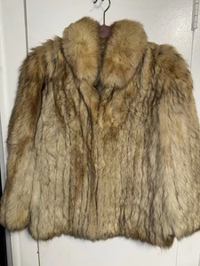 Cappotto giacca pelliccia di volpe Saga lunghezza media taglia 12 così morbido - Foto 1 di 4