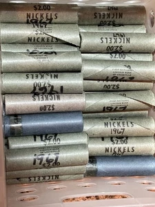 2-1967 OBW Nickel Rollen Stempelglanz Edelsteine. Vor 50 Jahren weggesteckt. Dicht versiegelt!!! - Bild 1 von 4