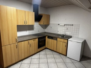 Einbauküche L-Form Holz Mit siemens Elektrogeräten (Herd, Ofen, Spülmaschine, …) - Bild 1 von 6