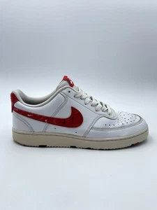 NIKE White/Red Court Vision Swooshfetti Sneakers Men’s 10 - - Picture 1 of 20