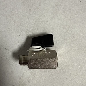 DCMV-25 1/4" Fnpt x Mnpt Nickel Messing Mini Kugelhahn Inline - Bild 1 von 6