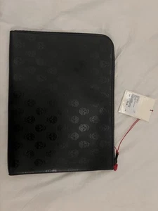 Alexander McQueen A4 Zip Bag Pouch Black Skull £610 New - Picture 1 of 12