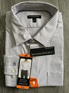 XXL Men’s Banana Republic Purple Non Iron Slim Fit Long Sleeve Button Down Shirt - Picture 1 of 3