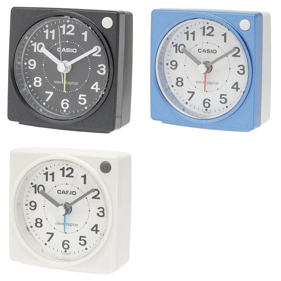 CASIO Funkwecker Analog Tischuhr Klein Licht TQ-750J Japan - Bild 1 von 1