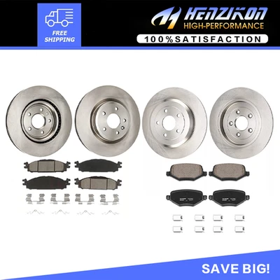 Pastillas de freno rotores delanteros traseros de 12,80 pulgadas para Ford Flex Explorer Taurus MKT MKS * Foto 1 de 4