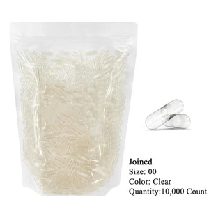 Empty Capsules Size 00 Joined 10,000 Clear Gelatin AU Stock - Picture 1 of 7