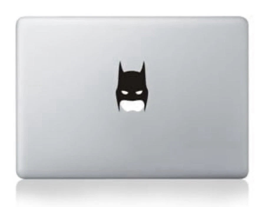 Apple MacBook Laptop Sticker Vinyl Decal - Two 2 Pack Batman Face Mask - Image 1 of 1