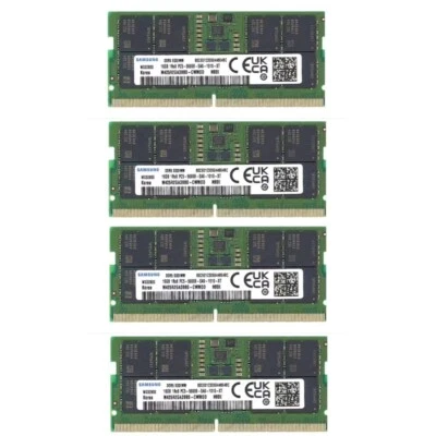 Samsung 64GB (4X16GB) DDR5 5600MHz PC5-38400 SODIMM Memory Ram M425R2GA3BB0-CWM - Image 1 of 4
