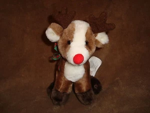 Russ Red Nose Reindeer named ROLLIE Plush Christmas  7" tall - Bild 1 von 4