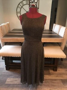 VESTIDO DE MUJER TALLA 8 NEGRO BRILLANTE POR PERCEPTIONS - Imagen 1 de 9