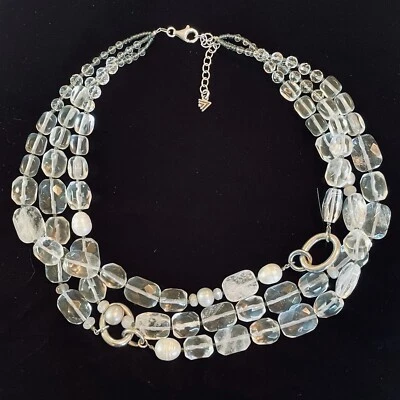 Colar térmico branco prata esterlina Silpada N1789 - Imagem 1 de 4