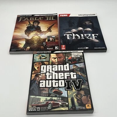 Strategy Guide Three (3) Fable 3, Thief & Grand Theft Auto IV Lot!  - Image 1 of 4