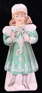 Victorian Trade Card Double Doll Jump Rope Clarks ONT Cotton Stand Up Newark NJ - Bild 1 von 20