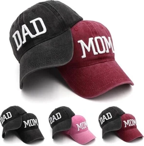 Mom and Dad Hats New Mom Gifts Embroidered Hats for Men Women Adjustable Basebal - Picture 1 of 1