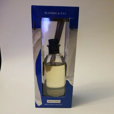Bath & Body Works Slatkin  FRESH LINEN Reed Diffuser Fragrance Candle RARE - Image 1 of 4