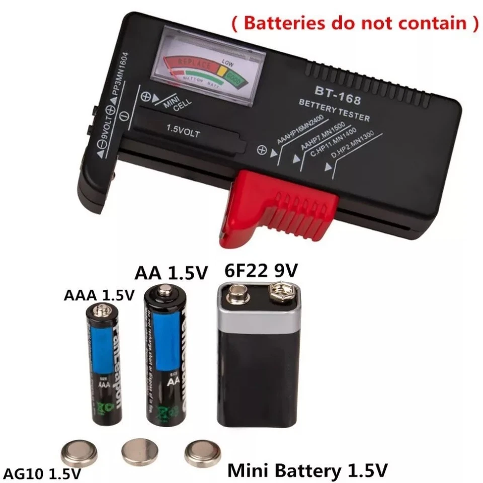 Portable Universal Battery Tester For AA AAA 9V Checker - Image 1 of 4