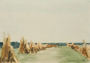 K. WOLF (1901-1993), Heumanderl, 1926, Aquarell Moderne Landschaft 1925-1949 - Bild 1 von 5