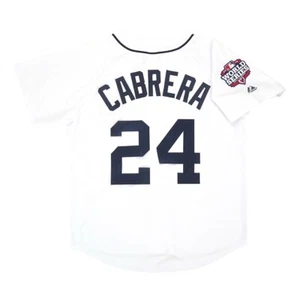 Miguel Cabrera 2012 Detroit Tigers World Series Home White Jersey Men's (S-3XL) - Picture 1 of 5