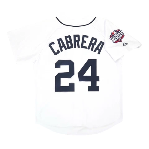 Miguel Cabrera 2012 Detroit Tigers World Series Home White Jersey Men's (S-3XL) Cover