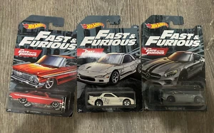 Hot Wheels Fast & Furious Set of 3 Diecast Collectible Cars - Picture 1 of 2