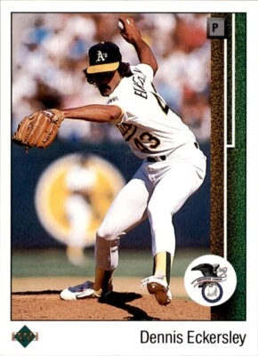 1989 Upper Deck Dennis Eckersley Oakland Athletics #664 Baseball Card - Image 1 of 2