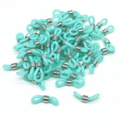 20/100 Conectores de Goma Extremos Anteojos Soporte Reparación Cadena Lazo Extremo Cable Foto 1 de 4