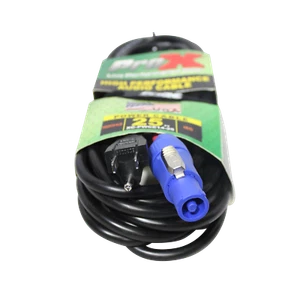 Pro X 25 Ft. 14 AWG Power Cord Edison to Blue Male powerCon compatible devices - Picture 1 of 3