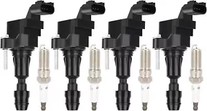 ECCPP UF491 4 ignition coils with 4 iridium Spark Plugs Chevy for GMC Pontiac - Picture 1 of 6
