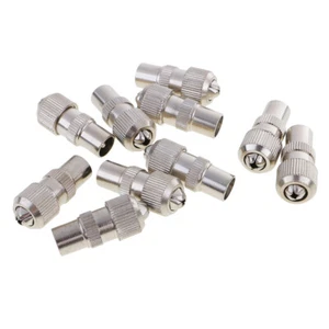 Connettore maschio RF da 10 pezzi per cavo coassiale coassiale antenna TV via - Foto 1 di 5