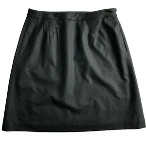 J. Crew Wool Skirt Size 8 Charcoal Gray Straight Work Career Wear Lined Classic - Picture 1 of 5