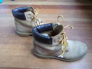 Timberland Work Boots Shoes Kids Size 2M Classic Leather Oil Resistant Boy Girl - Picture 1 of 11