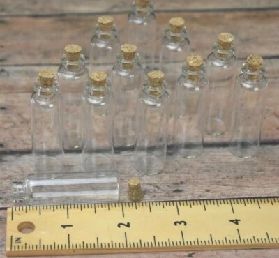 Hágalo usted mismo 24 X Biberones de Vidrio y Corcho Recuerdos Bautizo Baby Shower Novia Quinceañera Foto 1 de 4