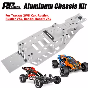 Nuovo kit telaio principale in alluminio per aggiornamenti Traxxas Rustler Bandit VXL XL-5 2WD - Foto 1 di 5